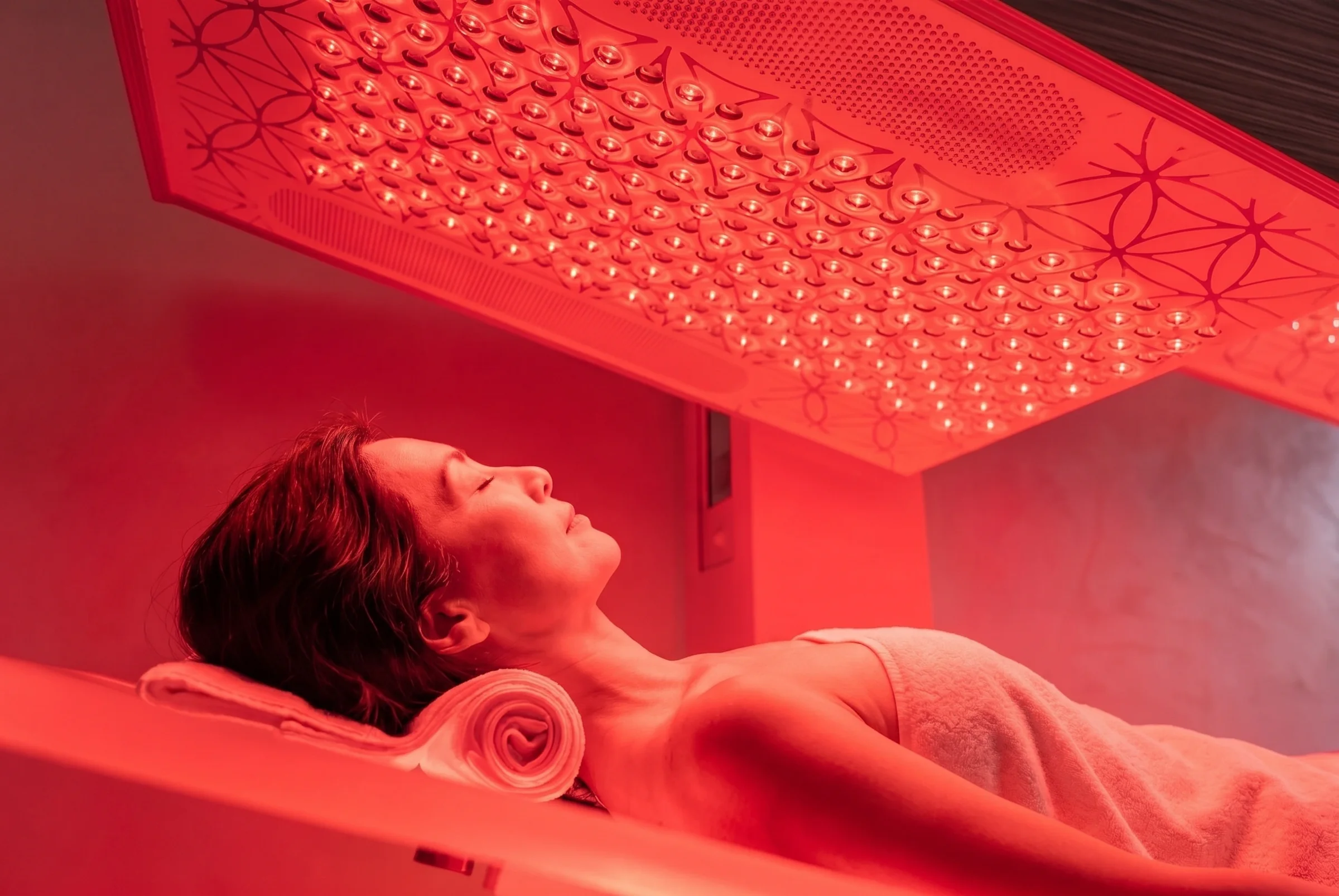 A resident reclining in the Ammortal chamber